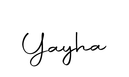 Create a beautiful signature design for name Yayha. With this signature (Autography-DOLnW) fonts, you can make a handwritten signature for free. Yayha signature style 10 images and pictures png
