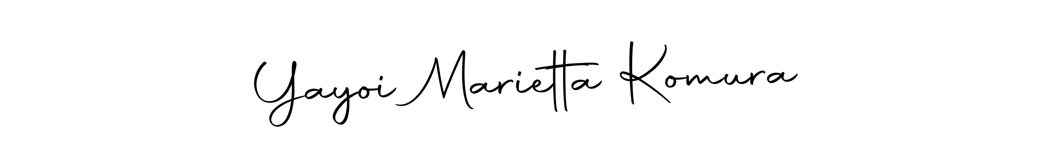 Make a beautiful signature design for name Yayoi Marietta Komura. Use this online signature maker to create a handwritten signature for free. Yayoi Marietta Komura signature style 10 images and pictures png