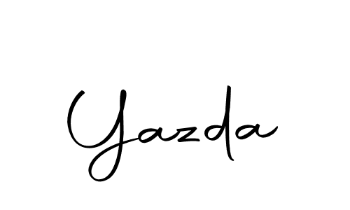 Use a signature maker to create a handwritten signature online. With this signature software, you can design (Autography-DOLnW) your own signature for name Yazda. Yazda signature style 10 images and pictures png
