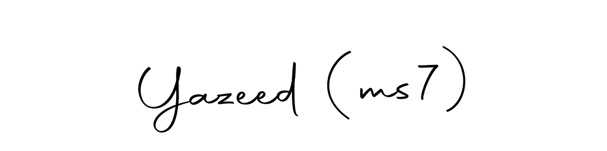 Use a signature maker to create a handwritten signature online. With this signature software, you can design (Autography-DOLnW) your own signature for name Yazeed (ms7). Yazeed (ms7) signature style 10 images and pictures png