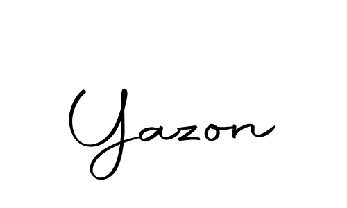 Use a signature maker to create a handwritten signature online. With this signature software, you can design (Autography-DOLnW) your own signature for name Yazon. Yazon signature style 10 images and pictures png