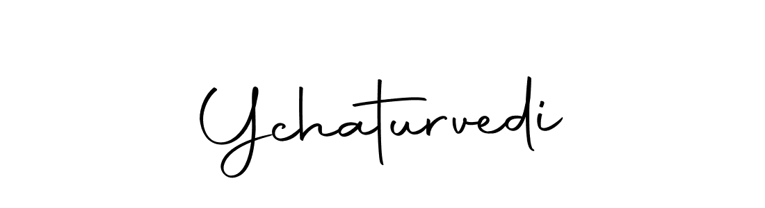 Create a beautiful signature design for name Ychaturvedi. With this signature (Autography-DOLnW) fonts, you can make a handwritten signature for free. Ychaturvedi signature style 10 images and pictures png