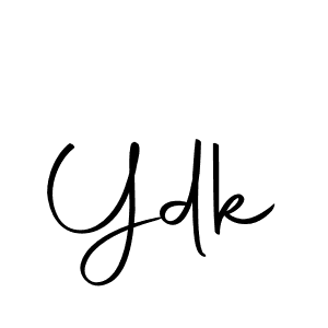 Design your own signature with our free online signature maker. With this signature software, you can create a handwritten (Autography-DOLnW) signature for name Ydk. Ydk signature style 10 images and pictures png