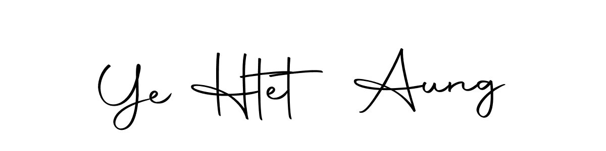 How to make Ye Htet Aung name signature. Use Autography-DOLnW style for creating short signs online. This is the latest handwritten sign. Ye Htet Aung signature style 10 images and pictures png