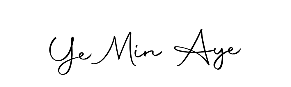 Use a signature maker to create a handwritten signature online. With this signature software, you can design (Autography-DOLnW) your own signature for name Ye Min Aye. Ye Min Aye signature style 10 images and pictures png