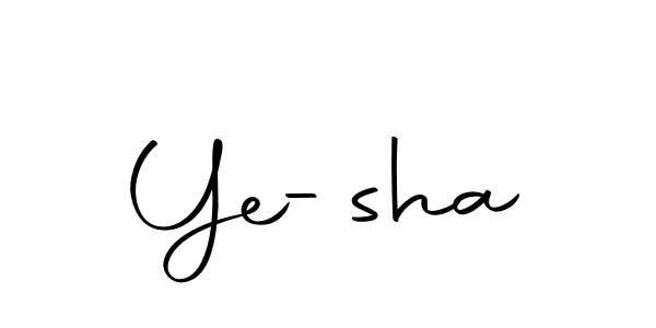 Make a beautiful signature design for name Ye-sha. With this signature (Autography-DOLnW) style, you can create a handwritten signature for free. Ye-sha signature style 10 images and pictures png