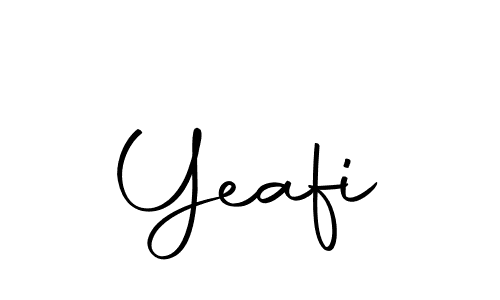 You should practise on your own different ways (Autography-DOLnW) to write your name (Yeafi) in signature. don't let someone else do it for you. Yeafi signature style 10 images and pictures png