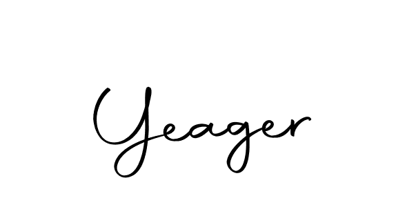 Make a beautiful signature design for name Yeager. With this signature (Autography-DOLnW) style, you can create a handwritten signature for free. Yeager signature style 10 images and pictures png