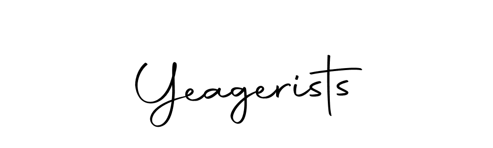Design your own signature with our free online signature maker. With this signature software, you can create a handwritten (Autography-DOLnW) signature for name Yeagerists. Yeagerists signature style 10 images and pictures png