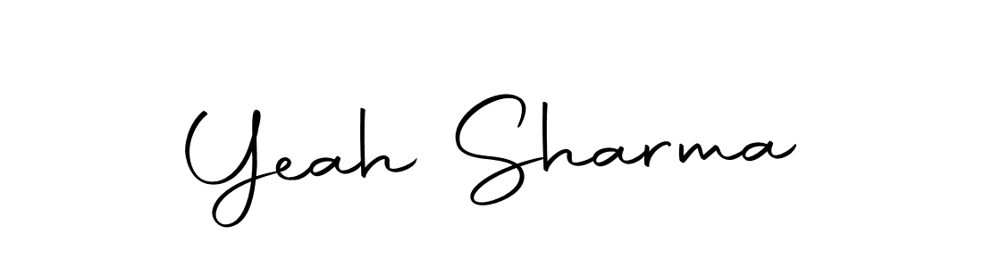 How to make Yeah Sharma name signature. Use Autography-DOLnW style for creating short signs online. This is the latest handwritten sign. Yeah Sharma signature style 10 images and pictures png