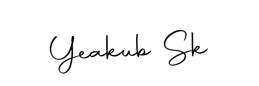 You can use this online signature creator to create a handwritten signature for the name Yeakub Sk. This is the best online autograph maker. Yeakub Sk signature style 10 images and pictures png