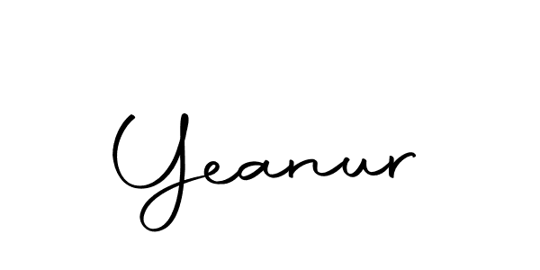 How to make Yeanur name signature. Use Autography-DOLnW style for creating short signs online. This is the latest handwritten sign. Yeanur signature style 10 images and pictures png