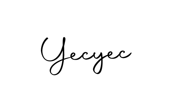 How to make Yecyec name signature. Use Autography-DOLnW style for creating short signs online. This is the latest handwritten sign. Yecyec signature style 10 images and pictures png
