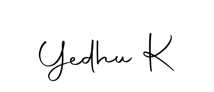 How to make Yedhu K name signature. Use Autography-DOLnW style for creating short signs online. This is the latest handwritten sign. Yedhu K signature style 10 images and pictures png