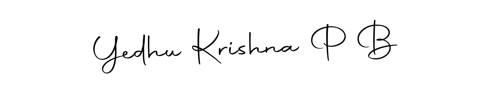 How to make Yedhu Krishna P B name signature. Use Autography-DOLnW style for creating short signs online. This is the latest handwritten sign. Yedhu Krishna P B signature style 10 images and pictures png