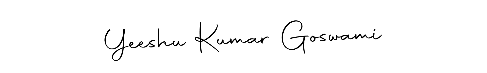 The best way (Autography-DOLnW) to make a short signature is to pick only two or three words in your name. The name Yeeshu Kumar Goswami include a total of six letters. For converting this name. Yeeshu Kumar Goswami signature style 10 images and pictures png