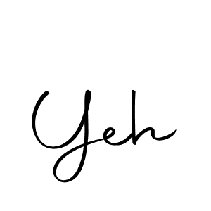 Create a beautiful signature design for name Yeh. With this signature (Autography-DOLnW) fonts, you can make a handwritten signature for free. Yeh signature style 10 images and pictures png