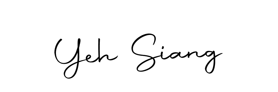 Create a beautiful signature design for name Yeh Siang. With this signature (Autography-DOLnW) fonts, you can make a handwritten signature for free. Yeh Siang signature style 10 images and pictures png