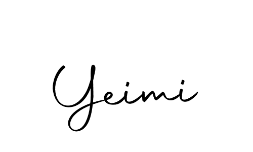 Design your own signature with our free online signature maker. With this signature software, you can create a handwritten (Autography-DOLnW) signature for name Yeimi. Yeimi signature style 10 images and pictures png