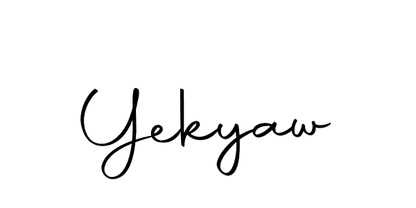 Design your own signature with our free online signature maker. With this signature software, you can create a handwritten (Autography-DOLnW) signature for name Yekyaw. Yekyaw signature style 10 images and pictures png