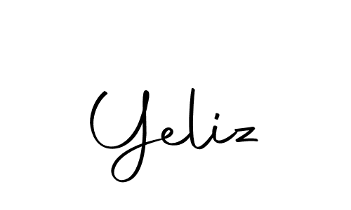 Use a signature maker to create a handwritten signature online. With this signature software, you can design (Autography-DOLnW) your own signature for name Yeliz. Yeliz signature style 10 images and pictures png