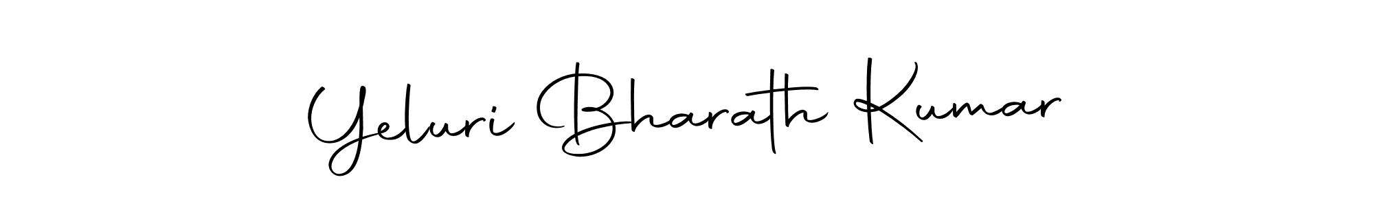 How to make Yeluri Bharath Kumar name signature. Use Autography-DOLnW style for creating short signs online. This is the latest handwritten sign. Yeluri Bharath Kumar signature style 10 images and pictures png