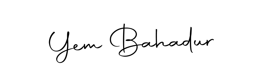 Create a beautiful signature design for name Yem Bahadur. With this signature (Autography-DOLnW) fonts, you can make a handwritten signature for free. Yem Bahadur signature style 10 images and pictures png