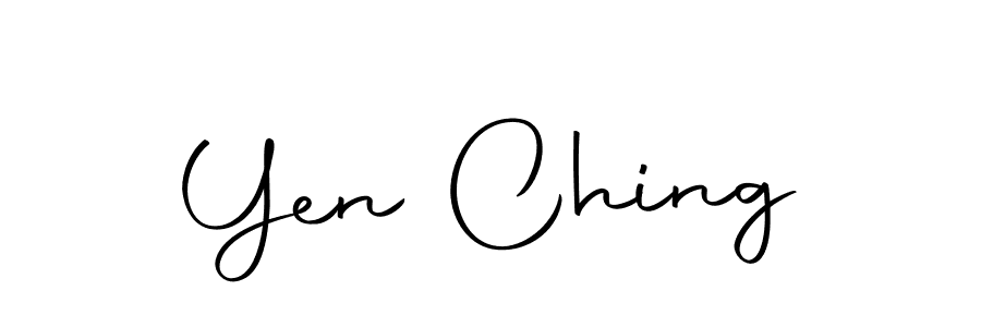 Design your own signature with our free online signature maker. With this signature software, you can create a handwritten (Autography-DOLnW) signature for name Yen Ching. Yen Ching signature style 10 images and pictures png