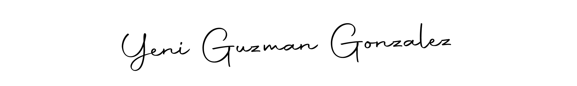 How to make Yeni Guzman Gonzalez name signature. Use Autography-DOLnW style for creating short signs online. This is the latest handwritten sign. Yeni Guzman Gonzalez signature style 10 images and pictures png