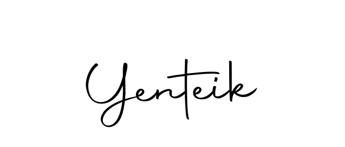 Make a beautiful signature design for name Yenteik. With this signature (Autography-DOLnW) style, you can create a handwritten signature for free. Yenteik signature style 10 images and pictures png