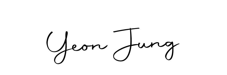 How to make Yeon Jung name signature. Use Autography-DOLnW style for creating short signs online. This is the latest handwritten sign. Yeon Jung signature style 10 images and pictures png