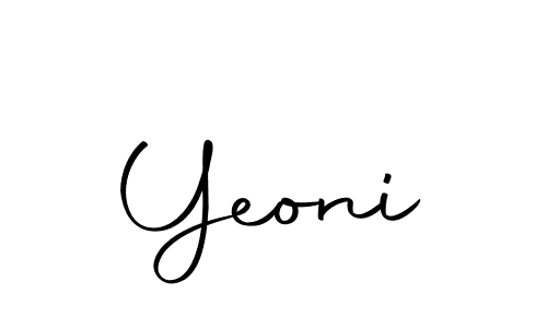 Create a beautiful signature design for name Yeoni. With this signature (Autography-DOLnW) fonts, you can make a handwritten signature for free. Yeoni signature style 10 images and pictures png