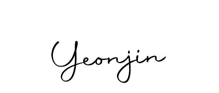 Yeonjin stylish signature style. Best Handwritten Sign (Autography-DOLnW) for my name. Handwritten Signature Collection Ideas for my name Yeonjin. Yeonjin signature style 10 images and pictures png