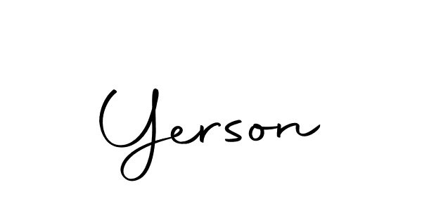 Use a signature maker to create a handwritten signature online. With this signature software, you can design (Autography-DOLnW) your own signature for name Yerson. Yerson signature style 10 images and pictures png