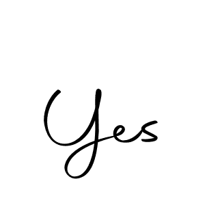 Make a beautiful signature design for name Yes. With this signature (Autography-DOLnW) style, you can create a handwritten signature for free. Yes signature style 10 images and pictures png