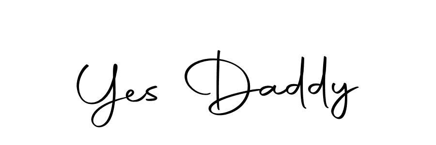 Use a signature maker to create a handwritten signature online. With this signature software, you can design (Autography-DOLnW) your own signature for name Yes Daddy. Yes Daddy signature style 10 images and pictures png