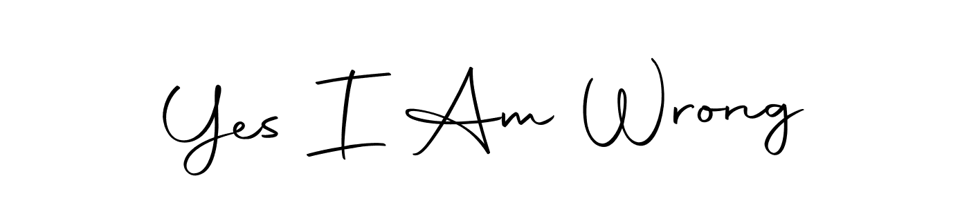 Autography-DOLnW is a professional signature style that is perfect for those who want to add a touch of class to their signature. It is also a great choice for those who want to make their signature more unique. Get Yes I Am Wrong name to fancy signature for free. Yes I Am Wrong signature style 10 images and pictures png