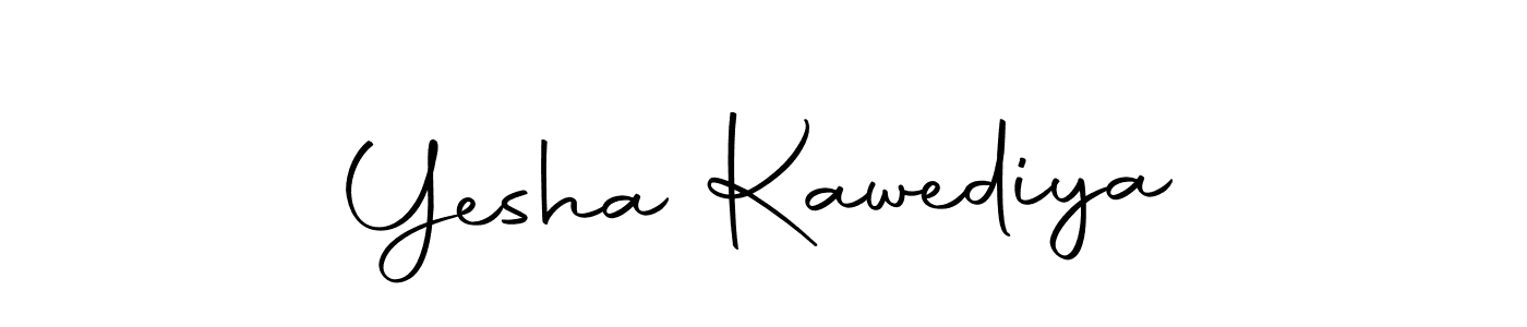 Make a beautiful signature design for name Yesha Kawediya. Use this online signature maker to create a handwritten signature for free. Yesha Kawediya signature style 10 images and pictures png