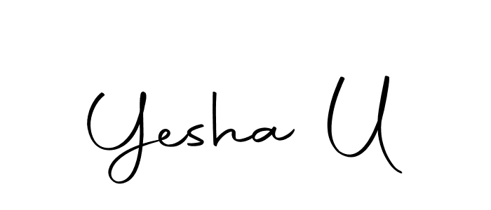 if you are searching for the best signature style for your name Yesha U. so please give up your signature search. here we have designed multiple signature styles  using Autography-DOLnW. Yesha U signature style 10 images and pictures png