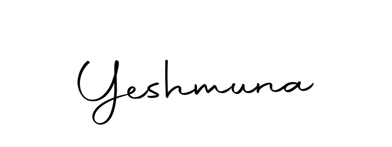 Use a signature maker to create a handwritten signature online. With this signature software, you can design (Autography-DOLnW) your own signature for name Yeshmuna. Yeshmuna signature style 10 images and pictures png