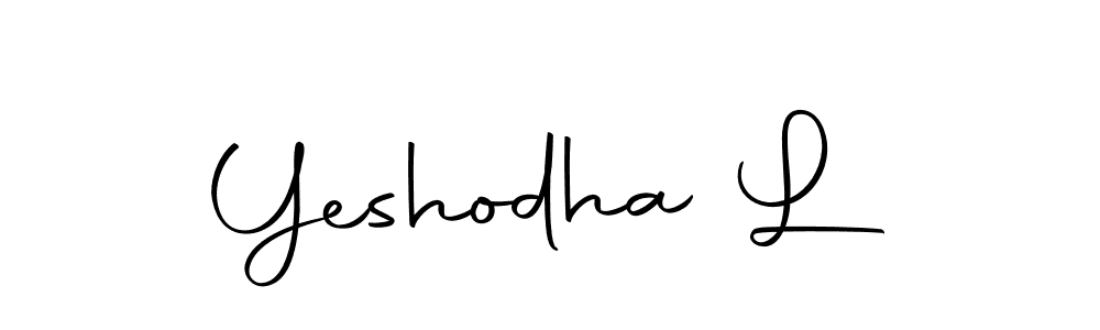 How to make Yeshodha L signature? Autography-DOLnW is a professional autograph style. Create handwritten signature for Yeshodha L name. Yeshodha L signature style 10 images and pictures png