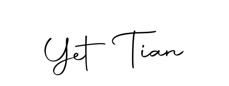 You should practise on your own different ways (Autography-DOLnW) to write your name (Yet Tian) in signature. don't let someone else do it for you. Yet Tian signature style 10 images and pictures png
