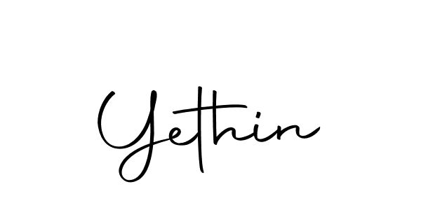 The best way (Autography-DOLnW) to make a short signature is to pick only two or three words in your name. The name Yethin include a total of six letters. For converting this name. Yethin signature style 10 images and pictures png