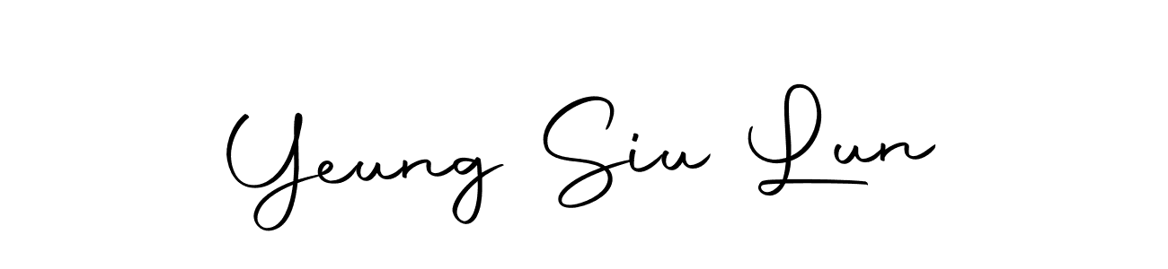 How to make Yeung Siu Lun name signature. Use Autography-DOLnW style for creating short signs online. This is the latest handwritten sign. Yeung Siu Lun signature style 10 images and pictures png