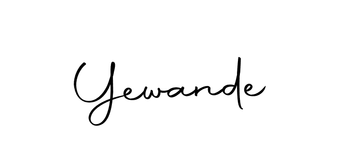 Make a beautiful signature design for name Yewande. With this signature (Autography-DOLnW) style, you can create a handwritten signature for free. Yewande signature style 10 images and pictures png