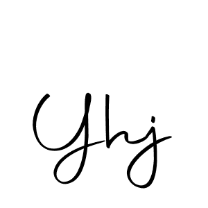 Design your own signature with our free online signature maker. With this signature software, you can create a handwritten (Autography-DOLnW) signature for name Yhj. Yhj signature style 10 images and pictures png