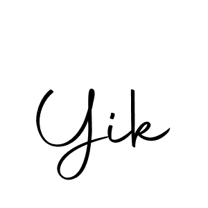 Use a signature maker to create a handwritten signature online. With this signature software, you can design (Autography-DOLnW) your own signature for name Yik. Yik signature style 10 images and pictures png