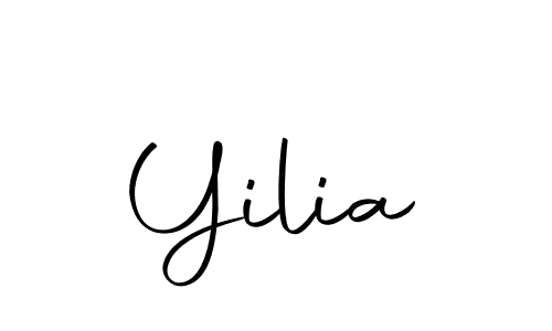 You should practise on your own different ways (Autography-DOLnW) to write your name (Yilia) in signature. don't let someone else do it for you. Yilia signature style 10 images and pictures png