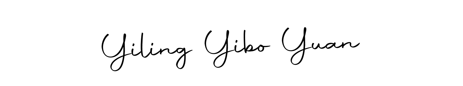 How to make Yiling Yibo Yuan name signature. Use Autography-DOLnW style for creating short signs online. This is the latest handwritten sign. Yiling Yibo Yuan signature style 10 images and pictures png