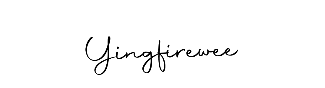 Design your own signature with our free online signature maker. With this signature software, you can create a handwritten (Autography-DOLnW) signature for name Yingfirewee. Yingfirewee signature style 10 images and pictures png